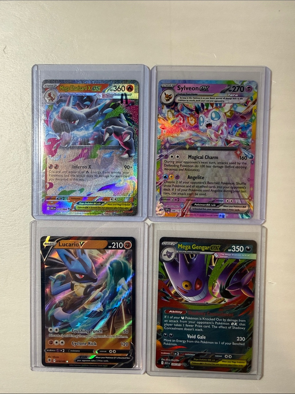 Pokemon Holofoil Card Lot - Purple, Pink, Blue, Black